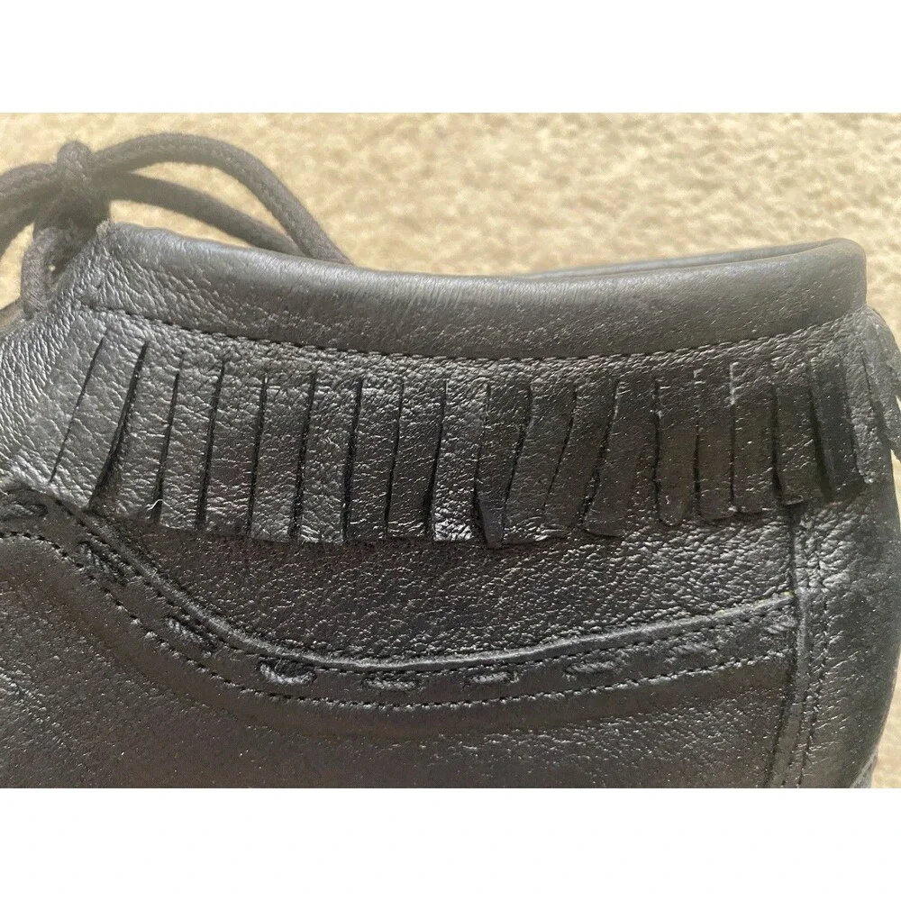 Vintage Hunters Run Black Leather Lace-Up Chukka Ankle Boots Size 11 WW